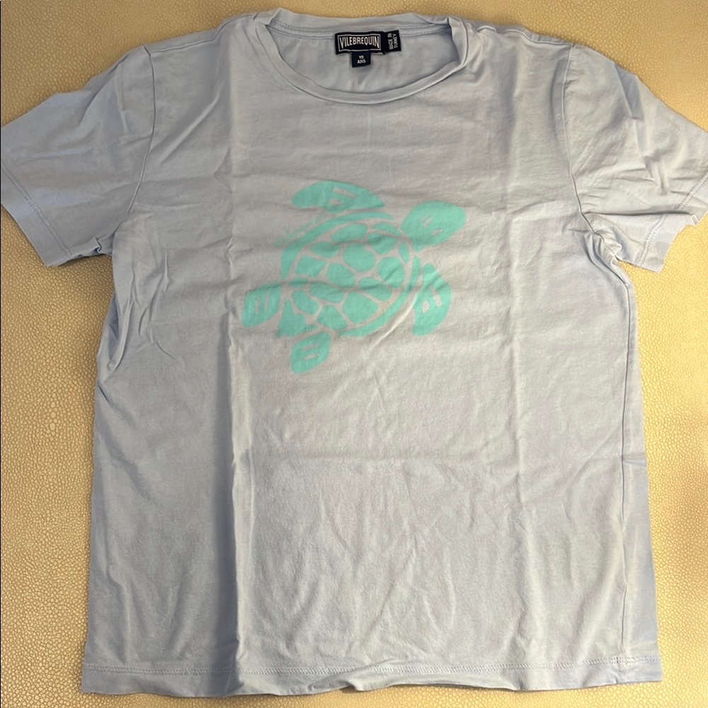 Vilebrequin Light Blue Turtle Graphic Boys Shirt